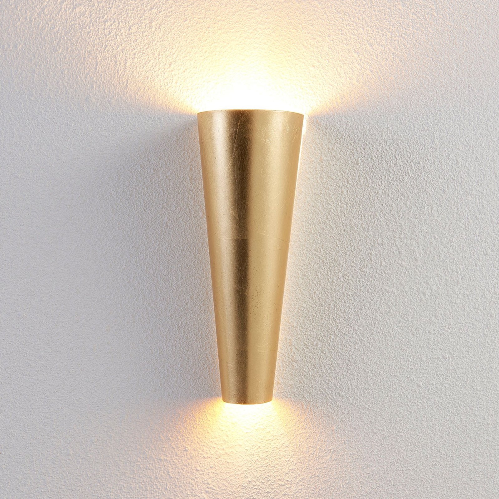 [neuwertig] B-ware Lindby Wandleuchte Wandlampe Conan Gold Wohnbereich Beleuchtung Eleganz Modern