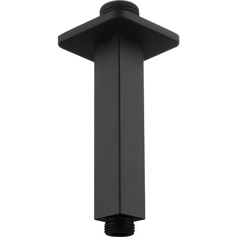 Bras De Douche, Tube De Douche À Fixation Plafond, Bras De Douche De Remplacement Droit, Raccord Universel 1/2" Npt (10 Cm, Noir)