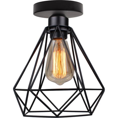 Lustre Noir À Une Seule Tête, Lustre Led Moderne, Aluminium, Spot Encastré Pour Plafond De Chambre (ampoule Non Incluse).