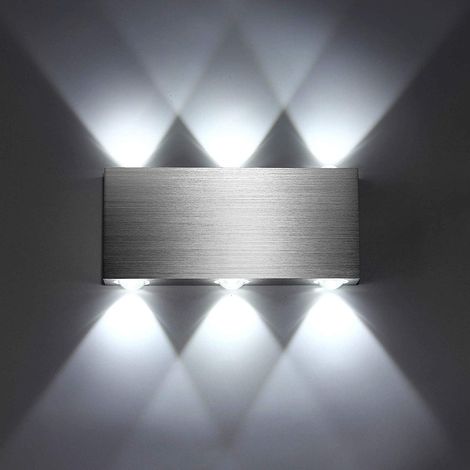 Applique Murale Led 18 W — Luminaire Carré Moderne En Aluminium, Éclairage Haut/bas, Idéal Pour Chambres Et Bureaux (blanc Froid)