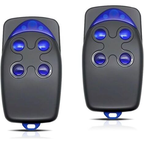 Lan Télécommande De Portail 433 Mhz, Télécommande De Porte De Garage 4 Canaux Pour Flo4rs, Lot De 2 Télécommandes De Porte De Garage, Portée De Transmission 50-150 M.