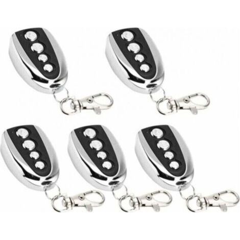 Lot De 5 Ouvre-portes De Garage Électrique À Télécommande – 433 Mhz Pour Clonage De Portail – 4 Touches De Contrôle Universelles