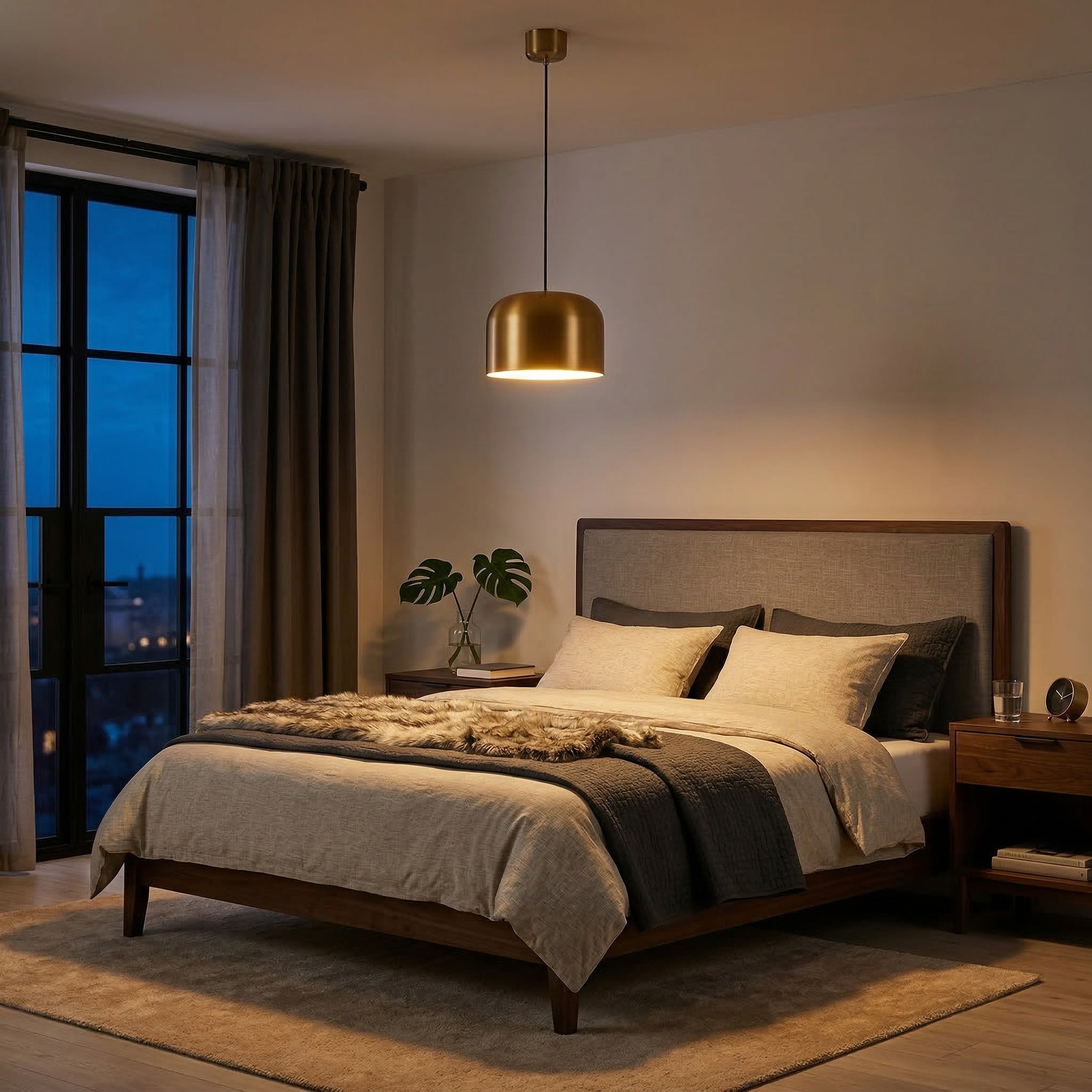 Pendelleuchte Umbe E27 Gold – Elegantes Metalldesign Mit Abnehmbarem Diffusor