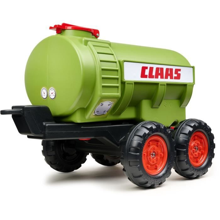 Claas Falk Tank Trailer - 30l Capacity - Green - Compatible With Falk Tractors (ages 3-7) - 100% Made In France