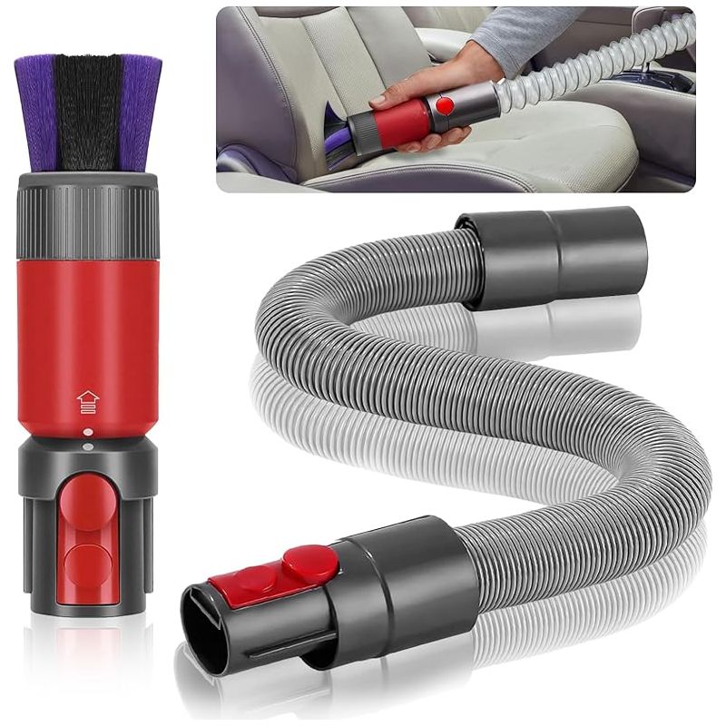 Forehill 2-teiliges Anti-kratz-bürstenset Für Dyson Staubsauger, Passend Für Dyson V7, V8, V10, V11 Und V15, Mit Flexiblem Verlängerungsschlauch, Universelles Staubsaugerzubehör, Staubentfernung