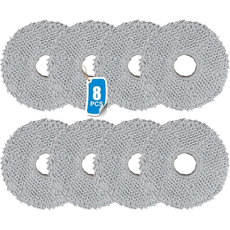 Forehill 8er-pack Waschbare Mikrofaser-wischmopp-pads Für Dream E L10s/l10 Ultra/l10s Plus/x40 Ultra, Xiaomi X10+/x20+, Ecovac S T30/t30 Pro Omni/t20 Omni/t20e Saugroboter, Wischzubehör