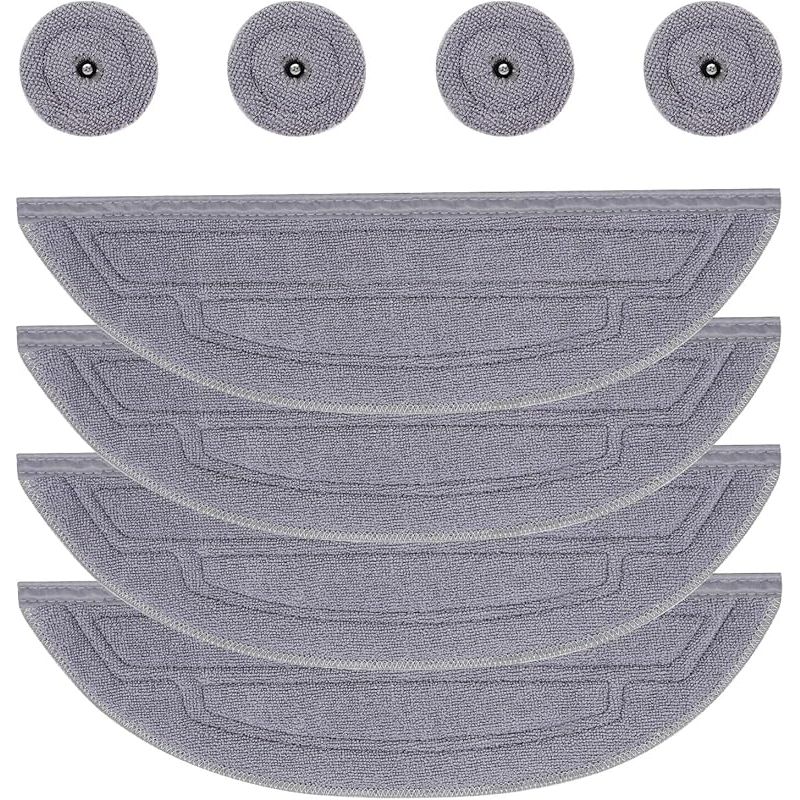 Forehill S8 Maxv Ultra 4er-pack Wischpads Für Den Roborock S8 Maxv Ultra Saugroboter, Weiche Mikrofaser, Waschbar Und Wiederverwendbar, 4 Runde Reinigungspads Und Wischmopps
