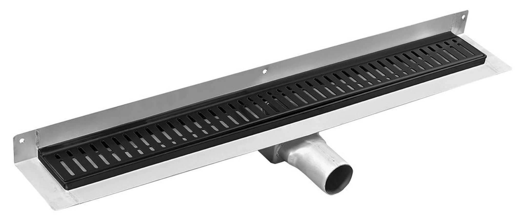 Gelco Manus - Duschrinne 115 Cm, Mit Rost, Edelstahl/schwarz Gmo27b