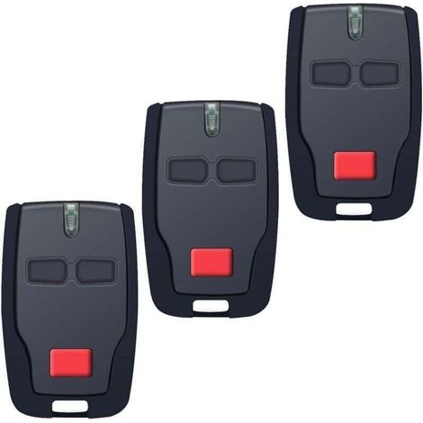 Bardusch-télécommande De Porte De Garage 433,92 Mhz (lot De 3) - 2 Canaux 2 Boutons Compatible Bft Mitto 2 B Rcb, Kleio, Ghibli, Trc 2 - Rouleau Code/apprentissage