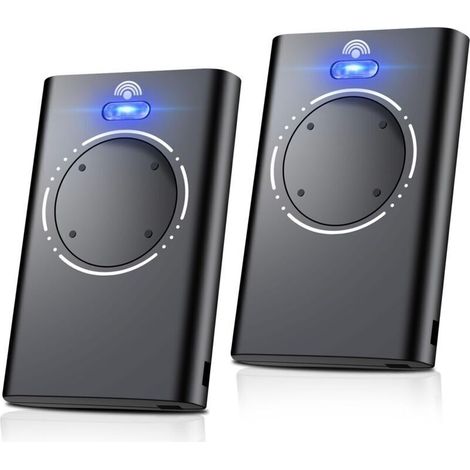 Bardusch-lot De 2 Telecommande Portail, Telecommande Porte De Garage, Telecommande 868mhz, Compatible Avec Xt2 868 Slh Lr, Xt4 868 Slh Lr, 4 Canaux Noir