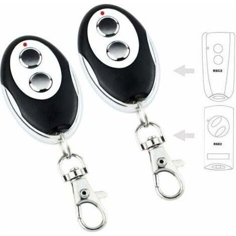Télécommande De Garage À Code Tournant Ecostar Rsc2/rse2/rsz1 Compatible 433mhz, Set De 2 Pièces