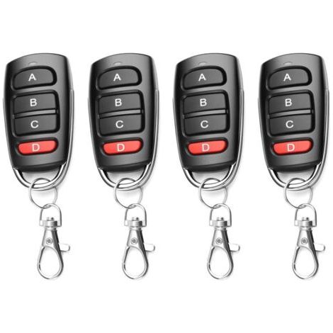 Télécommande Universelle Portail 433 Mhz À 4 Boutons, Duplicateur Porte Garage Sans Fil, Compatibilité Étendue 2260-2262-pt2264-5326-527-1527-2240-sc5262-ht600-ht680-ht6207-ht6010-ht6012-ht6014-smc918