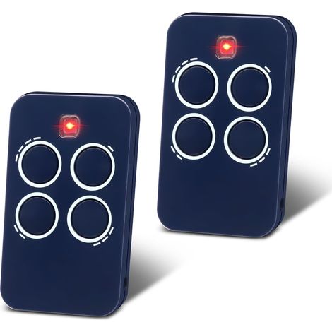 Lot De 2 Télécommande 433 Mhz, 4 Canaux, Pour Garage, Compatible Echo Tx4