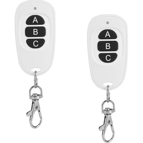 Télécommande Ev1527, Garage Télécommande 433mhz, 3 Canaux Télécommande Sans Fil Émetteur Pour Contrôle Facile（2 Articles）