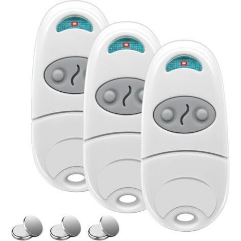 Télécommande Pour Portail, 3 Packs Télécommande Portail 433,92 Mhz, Télécommande C@me 2 Canaux Compatible Avec Top 432ev, 432a, 432m, 432 (comprend 3 Piles Supplémentaires)