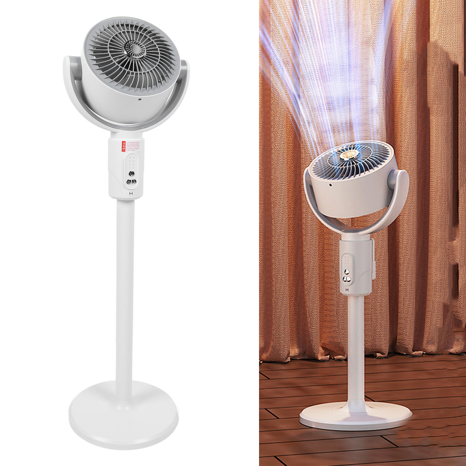 Leiser Standventilator – 4 Geschwindigkeitsstufen, 8-stunden-timer, Höhenverstellbar, 90°-oszillation Für Optimale Luftzirkulation – Mit Fernbedienung