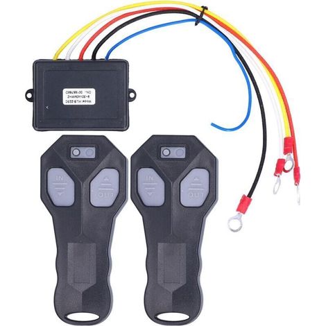 Télécommande De Treuil Sans Fil, 2 Pièces 434mhz Télécommande De Treuil Sans Fil 12v De Remplacement Électrique Pour Camion Vtt Universel-crezuo