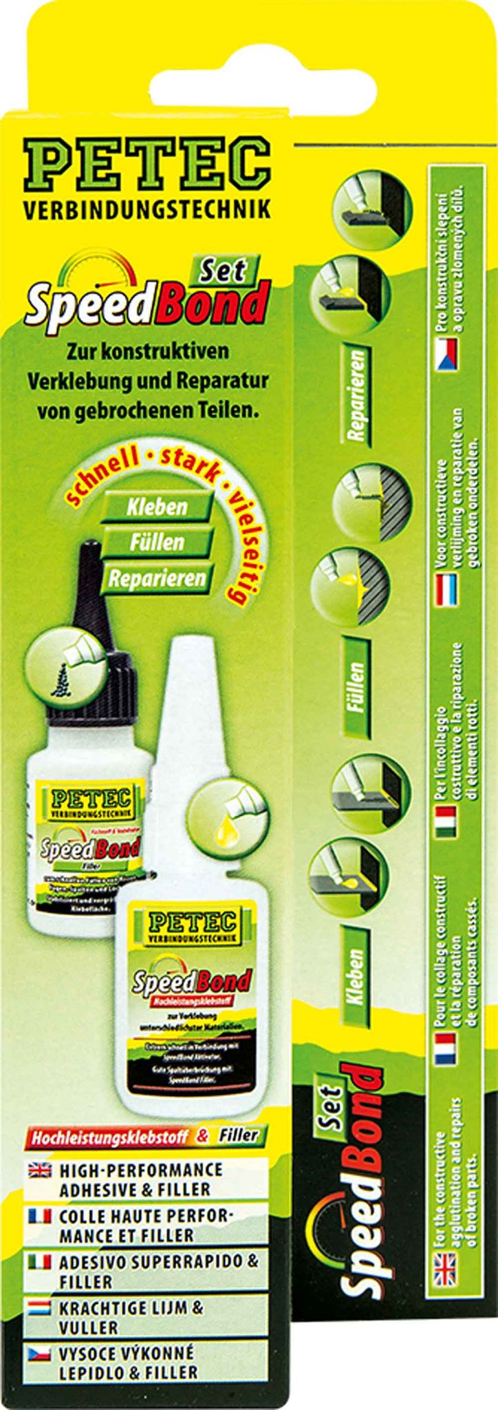 Petec Speedbond Hochleistungsklebstoff 20 G & Filler 30 G Set