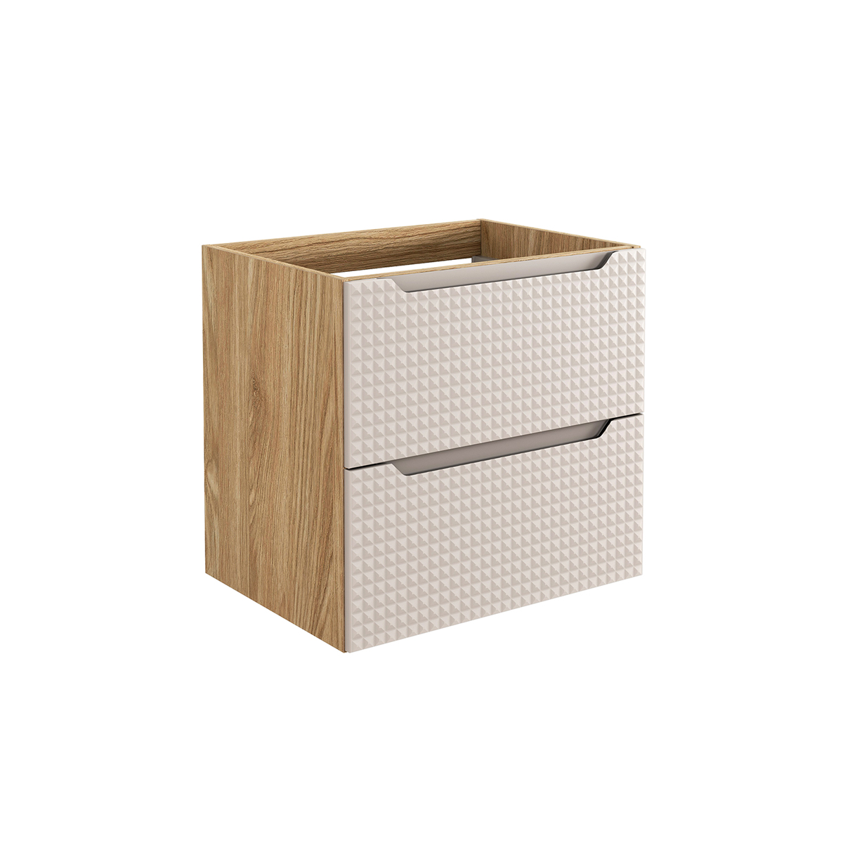 Waschtischunterschrank 60cm Mallory Beige Und Holz