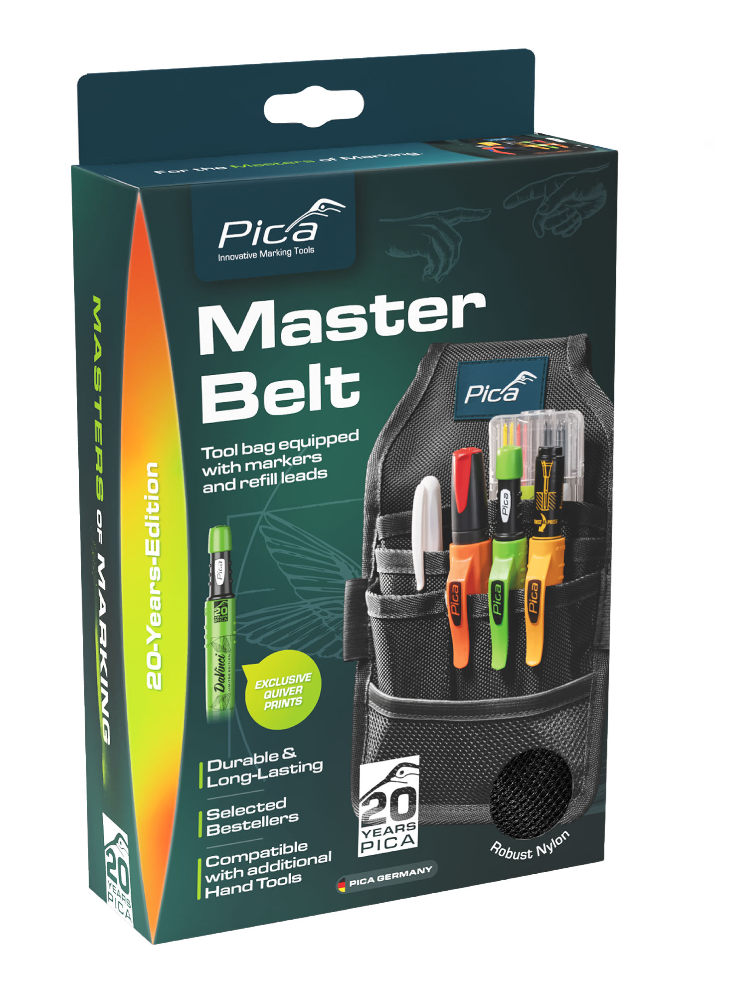 Pica Master-belt 20 Years Limited Edition, Gürteltasche Mit Tieflochmarker, Sonderedition