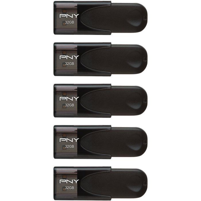 Pack Of 5 Usb 2.0 Flash Drives - Pny - Attached 4 - 32 Gb