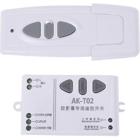 Télécommande Sans Fil 433 Mhz Pour Écran De Projection Jw-t02