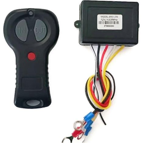 Télécommande Sans Fil 433.92mhz Pour Treuil De Véhicule Tout-terrain, Kit De Contrôle À Distance Pour Vtt, 4x4, Suv, Camping-car, Avec Récepteur, Idéal Pour Usage Extérieur Et Travaux De Levage.