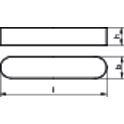 Passfeder DIN 6885 Edelstahl A4 16 x 10 x 100mm