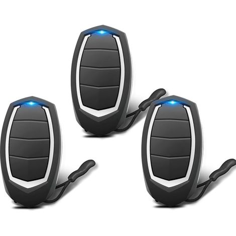 [pack De 3] Télécommande De Porte De Garage Automatique – Compatible Uniquement Avec Les Systèmes Motorline Falk Mx4sp – 4 Canaux, Code Tournant, Fréquence 433,92 Mhz