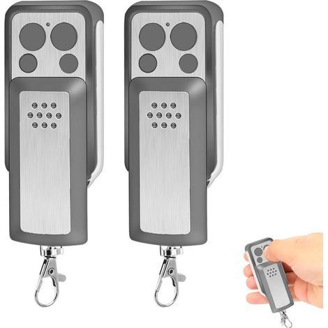 433,92 Mhztélécommandes De Portail Compatible Avec 114253, Old 104250, Red 104257, 104251, 104350,4 Canaux, Code Tournant, Design À Glissière (lot De 2)