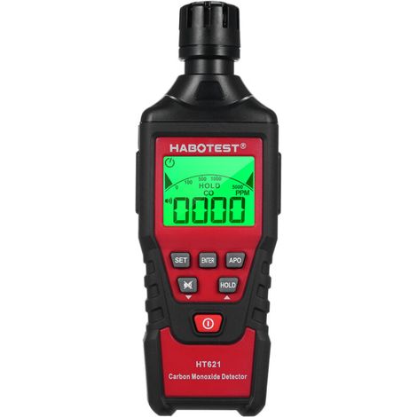 Debuns Ht621 Tragbarer Kohlenmonoxidmelder, Akustischer Und Optischer Alarm, Co-alarm 0–5000 Ppm, Hintergrundbeleuchtetes Lcd-display, Für Zuhause, Auto, Camping Und Reisen