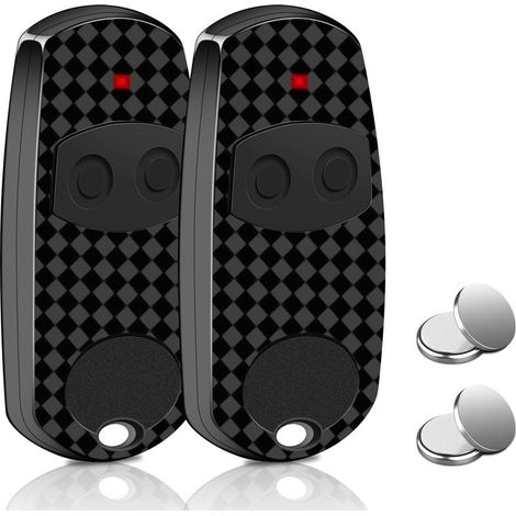 Télécommande Compatible Avec Came, 2 Pièces Telecommande Portail Top432ee, 433,92 Mhz 2 Canaux Compatible Top432, Top432ee(comprend 2 Batteries Supplémentaires)