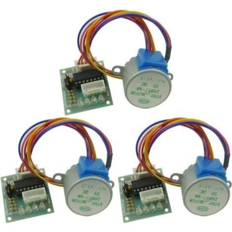 3 Pièces Dc 5v Moteur Pas À Pas Stepper Motor 28byj-48 Uln2003 + 3 Pièces Uln2003 Carte Pilote
