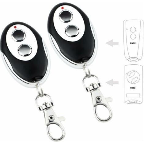 Telecomande Sdre-rsc2 433mhz Télécommande Portail Ecostar Rsc2, Rse2 Compatible Pour Modèles À Code Tournant 433mhz Ecostar Rsc2, Rse2 Rsz1 Télécommande De Garage 2pcs,de Debuns