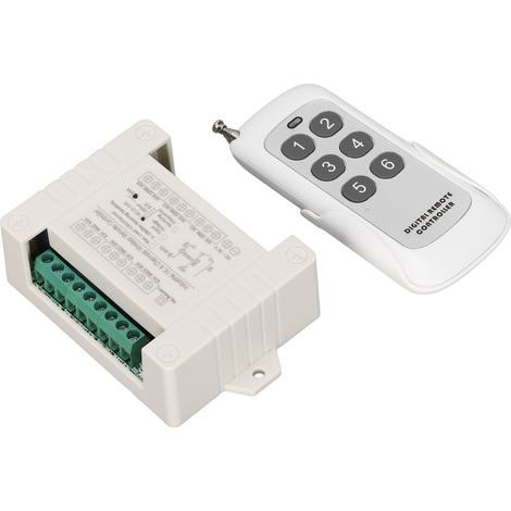 Télécommande Universelle 6 Canaux 12v/24v Pour Portail, Volet Roulant Et Garage