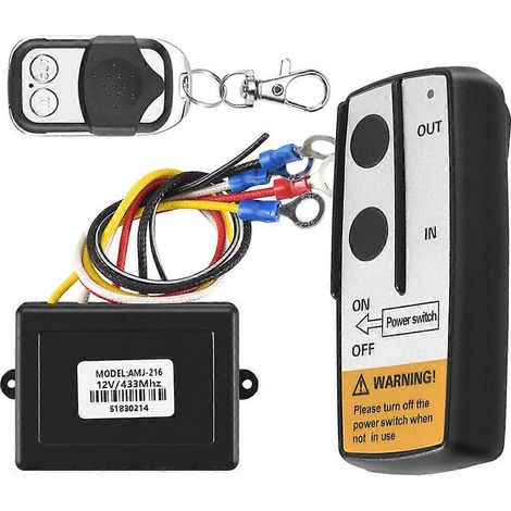 Ensemble De Télécommande Sans Fil Pour Treuil 12 V 12 Volts De 15 M (50 Pi)