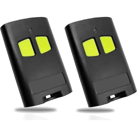 Lot De 2 Télécommandes Portables 433 Mhz Pour Beninca - Noir Et Jaune