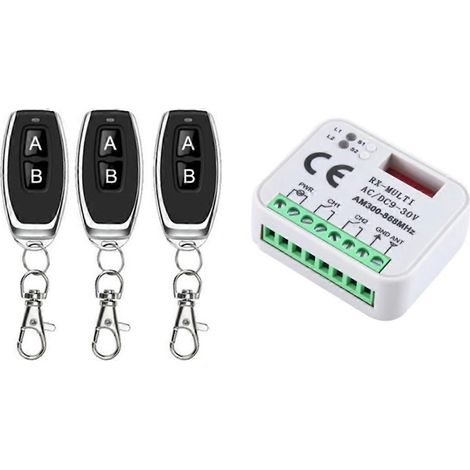Interrupteur Universel Pour Ouvre-porte De Garage Avec 3 Télécommandes Rx--