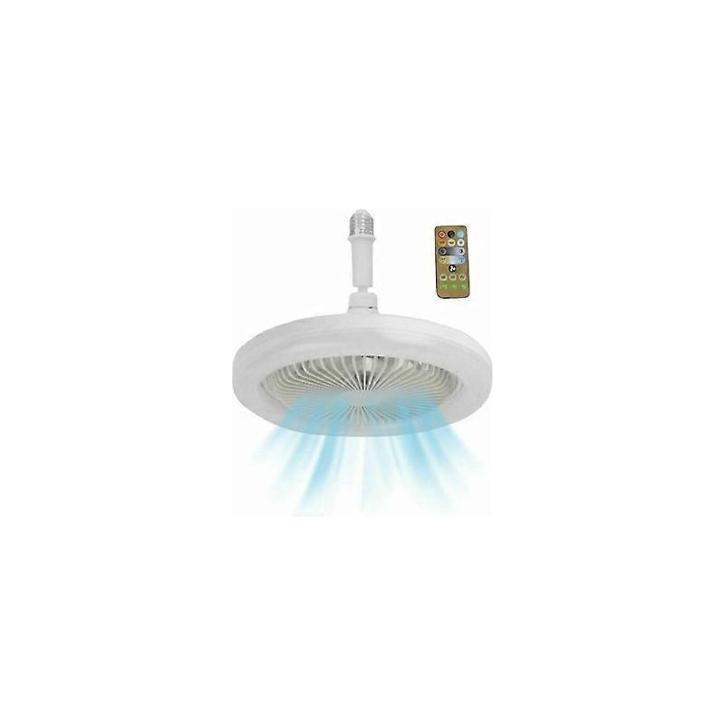 Deckenventilatoren Mit Beleuchtung, E27 Led-deckenventilatoren Mit Fernbedienung, Leiser Deckenventilator Mit 3-farbiger Beleuchtung Für Das Schlafzimmer - B