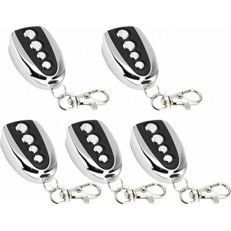 Cyslmuk – Ensemble De 5 Pièces D’ouvre-porte De Garage À Distance – Système D’accès À Clonage Possible À 433 Mhz – Commande Universelle À 4 Touches