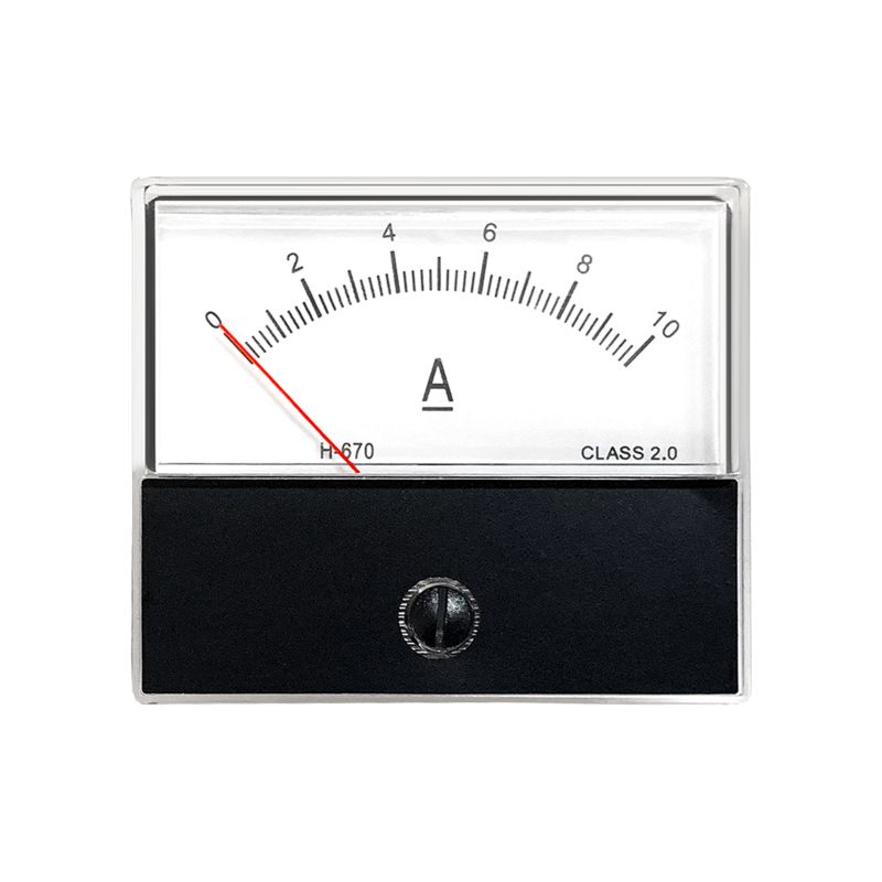 Analoges Dc-amperemeter (0–10 A, Klasse 2.0), Transparentes Zifferblatt, Empfindlicher Zeiger, Kompaktes Abs-gehäuse