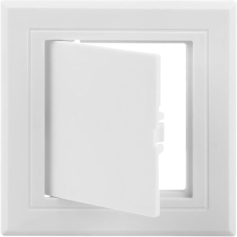 Irovami Wandrevisionsklappe – 4x4 Zoll (ca. 10x10 Cm) Große, Verstärkte Weiße Kunststoffplatte Mit Abnehmbarem Scharnier Für Sanitär-, Elektro- Und Heizungs-/klimaanlagen