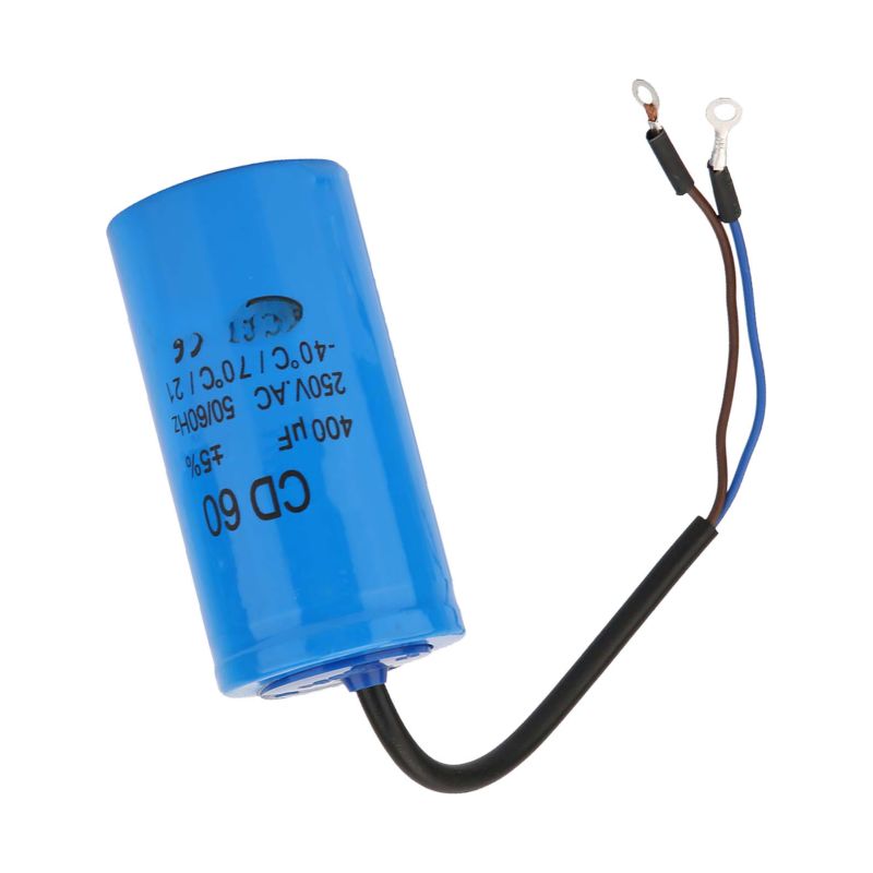 Anlaufkondensator Cd60 Mit Anschlusskabel, 250 V Ac, 400 Μf, 50/60 Hz, Für Motor/luftkompressor