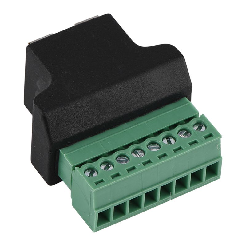 Irovami Rj45-auf-8-pin-klemmenblockadapter – Rj45-buchse, 568b-standard, Geschirmt – Ideal Für Dvrs, Cctv, Baluns