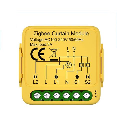 Module De Rideau Intelligent Tuya Wifi, Interrupteur De Persienne, Commande De Volet Roulant Motorisé Électrique, Télécommande Via Application, Compatible Avec Google Assistant Pour Les Passerelles De