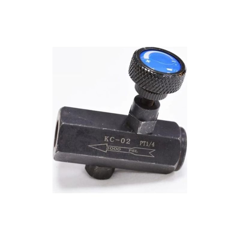 Kc-02 1/4″ Hydraulik-durchflussregelventil, 3000 Psi, Kohlenstoffstahl, Für Wasser, Öl Und Gas, Maximaler Druck 25 Mpa
