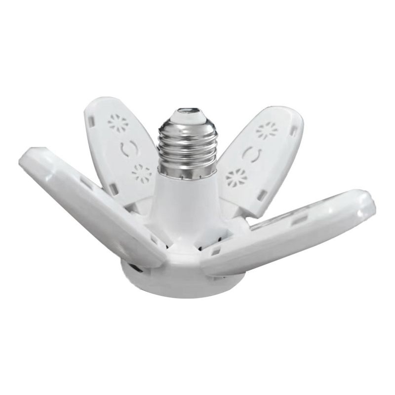 Irovami 28w 6000lm Led-garagen-deckenleuchte – 4 Verstellbare Paneele, E27/e26 – Ideal Für Werkstatt, Lagerhalle, Innenbereich