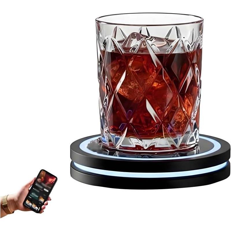 Intelligenter, Ki-gesteuerter Untersetzer Mit App – Tragbarer Cocktailmaker, Über 1000 Rezepte, Interaktive Beleuchtung