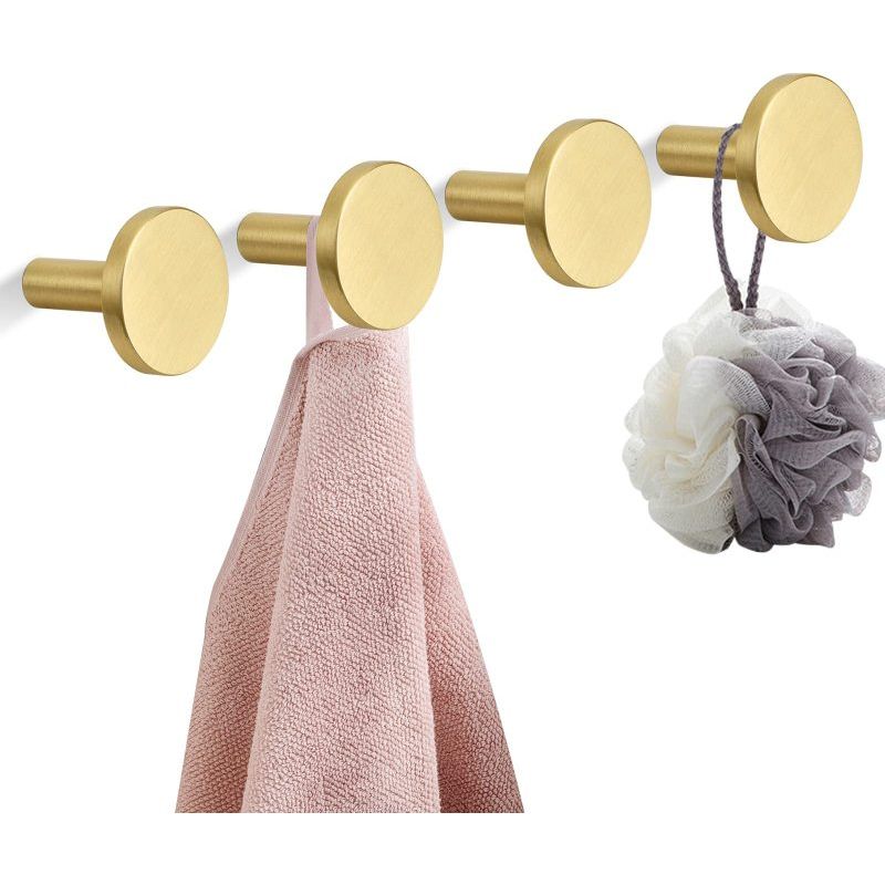Wandhaken Aus Goldfarbenem Messing, Set Mit 5 Modernen Und Robusten Handtuchhaltern (stil B)