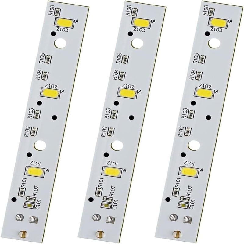 Silberne Led-kühlschrankleuchten Aus Kunststoff, Weiß (geeignet Für Wr55x26671/ps11767930/ap6035586/4468532/eap11767930)